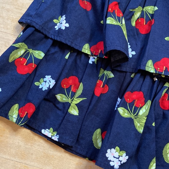 🌺 GYMBOREE Tiered Cherry Floral Print Skirt - Picture 3 of 8